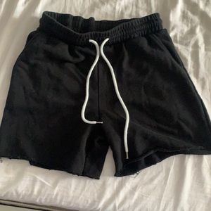 Black sweat shorts